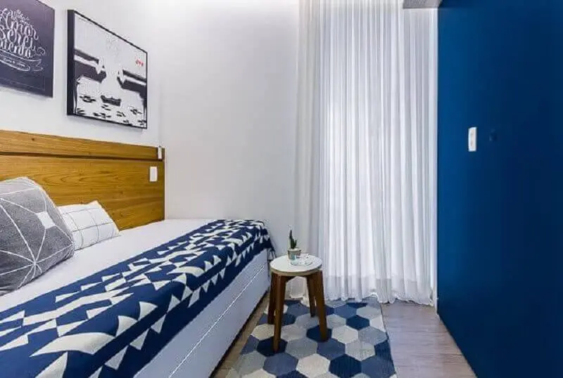 decoração neutra para quarto azul e branco Foto Duda Senna