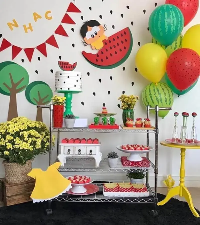 decoração para festa de aniversário infantil com tema Magali Foto Pop Lembrancinhas