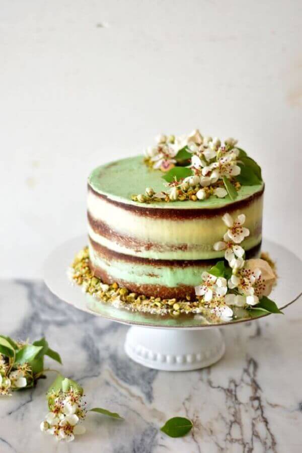 ideia de bolos decorados com flores Foto 100 Layer Cake