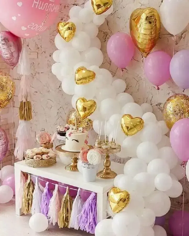 ideas for unicorn birthday party with several balloons Photo Air Freshener