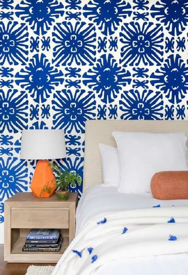 papel de parede para decoração de quarto azul Foto Casinha colorida