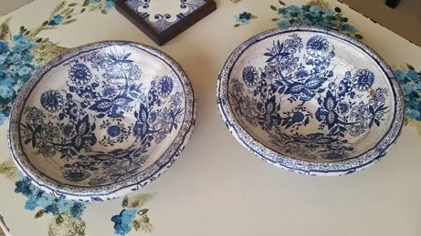 Técnica de decoupage em pratos de cerâmica