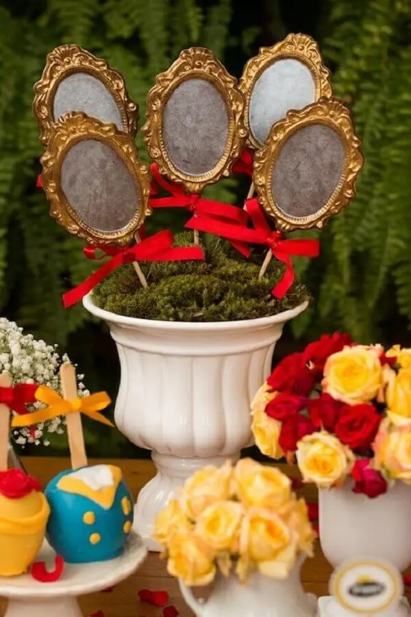 espelhos de chocolate para decoração festa branca de neve Foto Pinteres