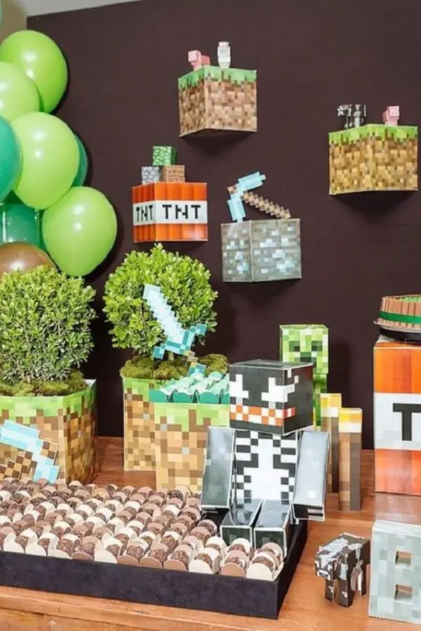 Bolo do Minecraft: + 40 fotos e dicas para festa infantil