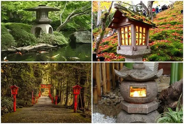Lanternas são peças essenciais dentro de um Jardim Japonês