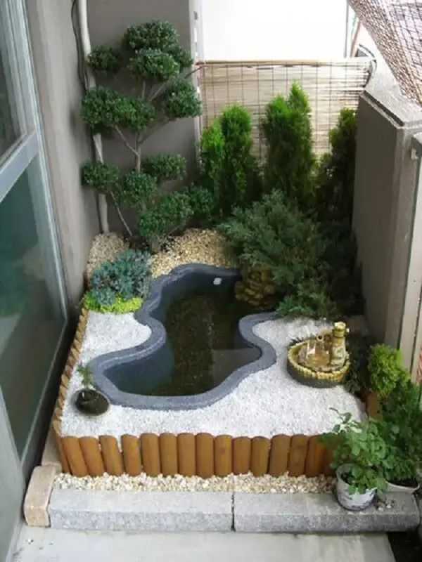 Versão mini Jardim Japonês para varanda de apartamento