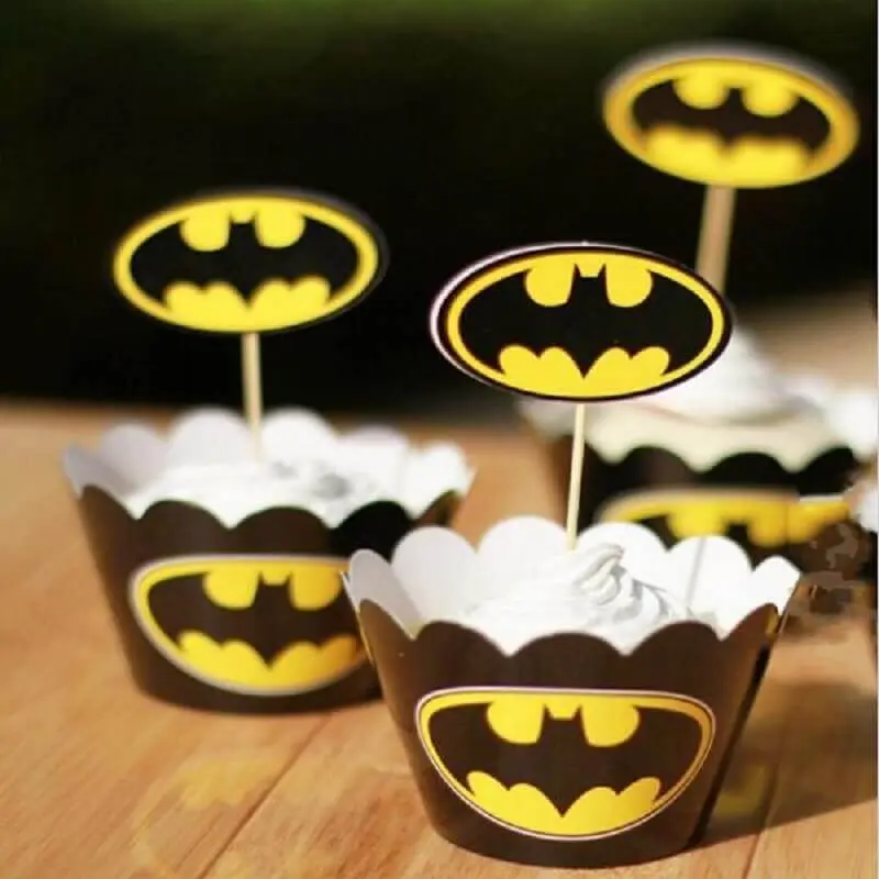 forminhas para doces para decoração de festa do batman Foto DHgate
