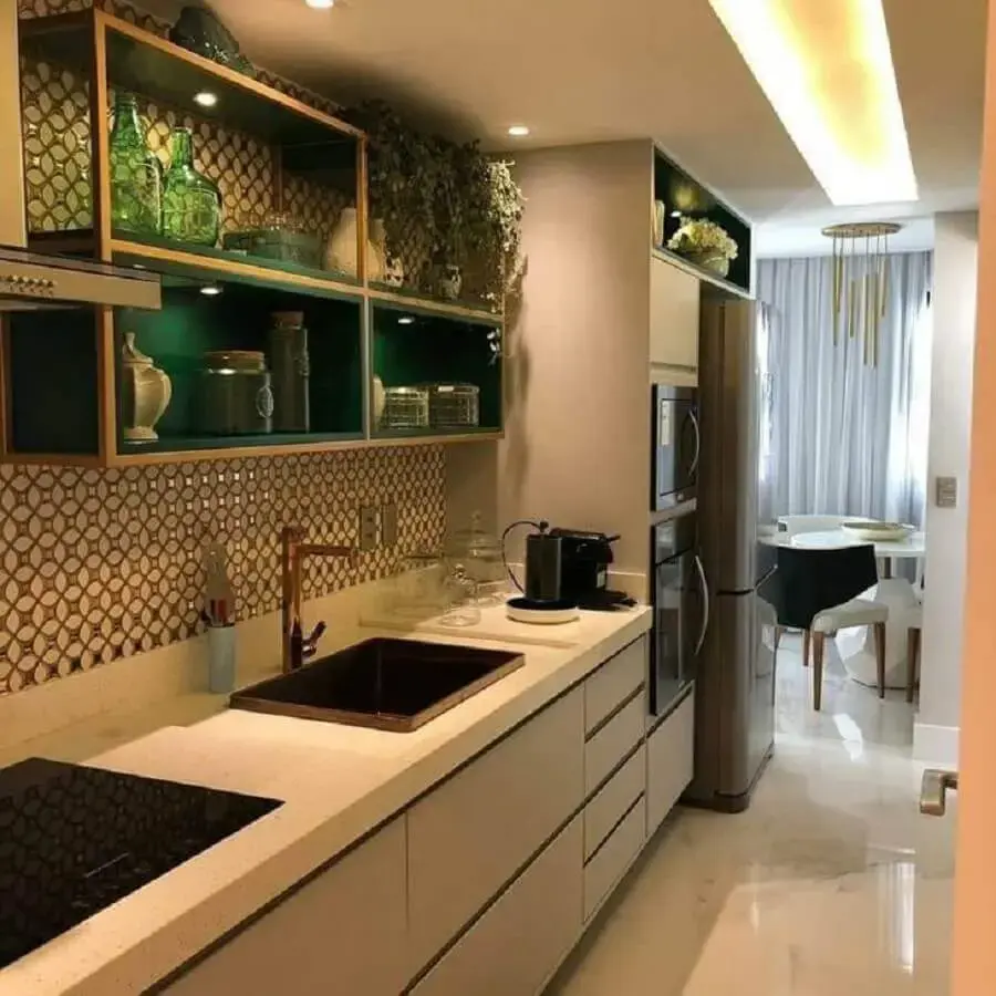 móveis planejados para cozinha corredor Foto Arquiteta Jamilla Vigorito