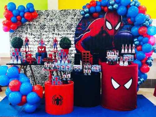 Decoração de festa do Homem Aranha