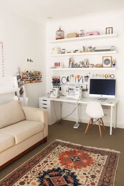 atelier de costura - ateliê de costura em sala de estar