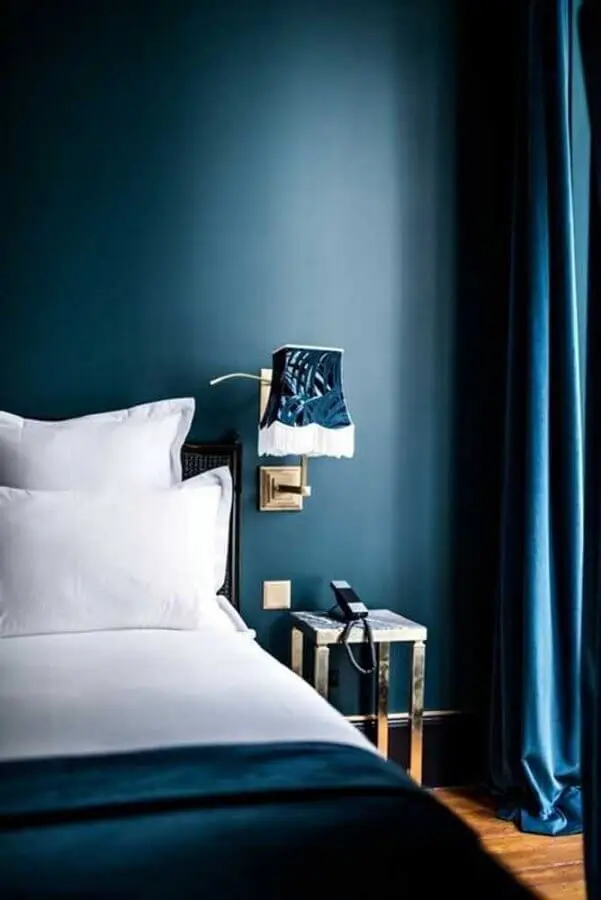 decoração de quarto azul petróleo Foto Pinterest