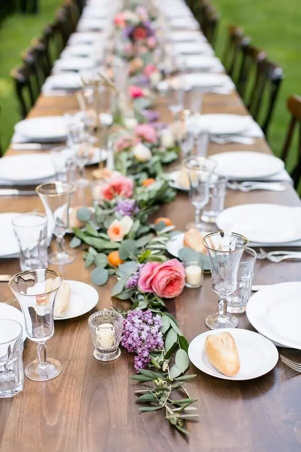 enfeite de mesa para casamento simples e rústico Foto Pinterest