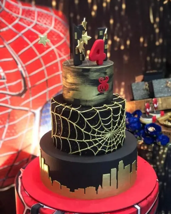 Festa do homem aranha luxo com bolo temático