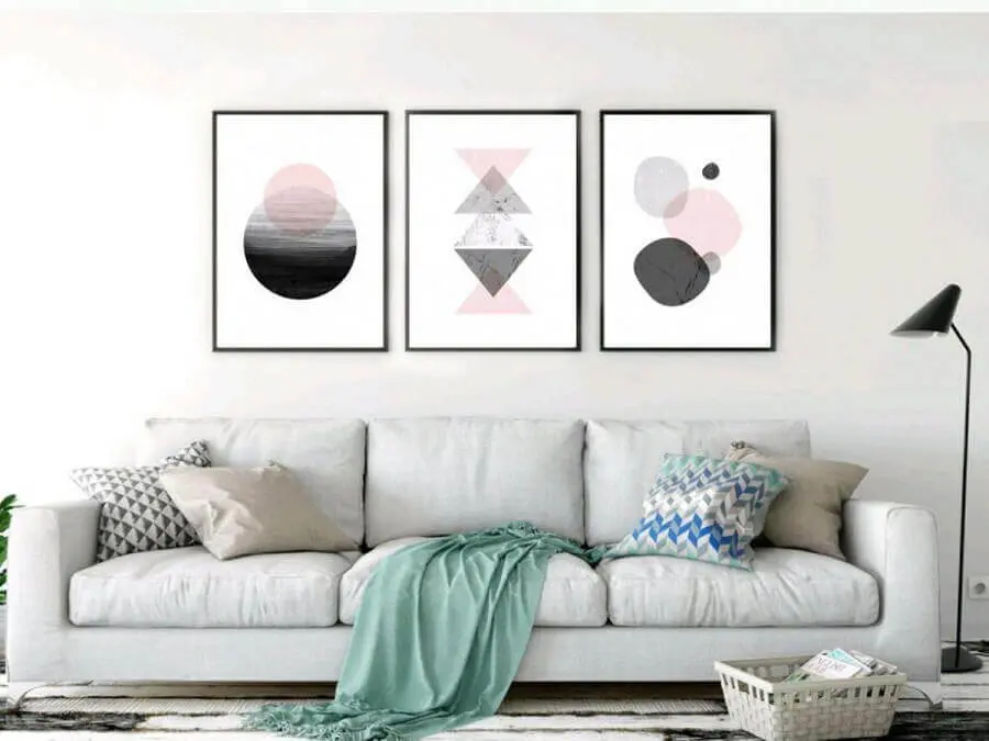 kit de quadros tumblr para decoração de sala de estar Foto Elo7