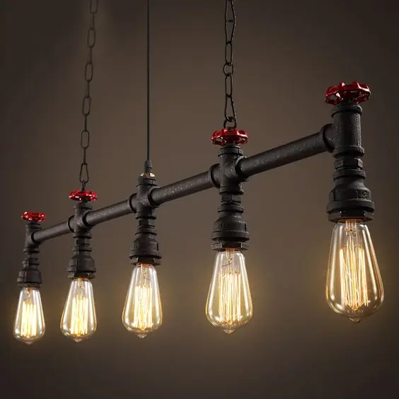 modelos de lustres - lustre industrial com cinco lâmpadas