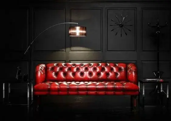 sofá chesterfield - sofá chesterfield vermelho moderno