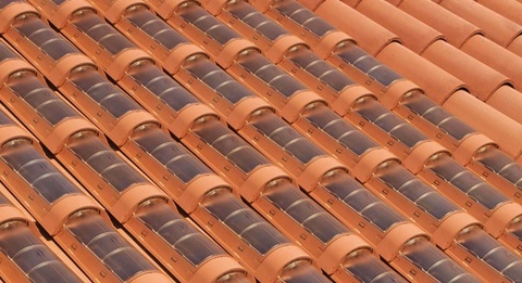 telha portuguesa - telha portuguesa com placa solar 