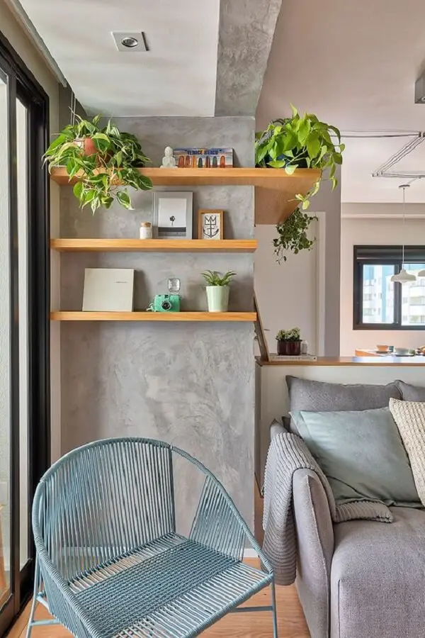 As plantas para apartamento ficam discretas na decoração