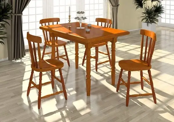 Cadeira de madeira maciça para sala de jantar