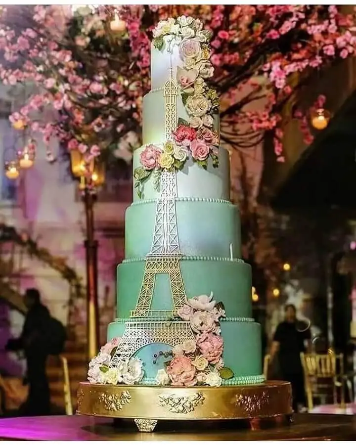 bolo decorado temas para aniversário de 15 anos Paris Foto Pinterest