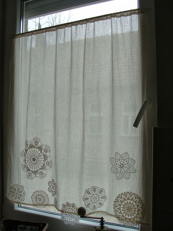 cortina de renda - cortina de renda com detalhes 