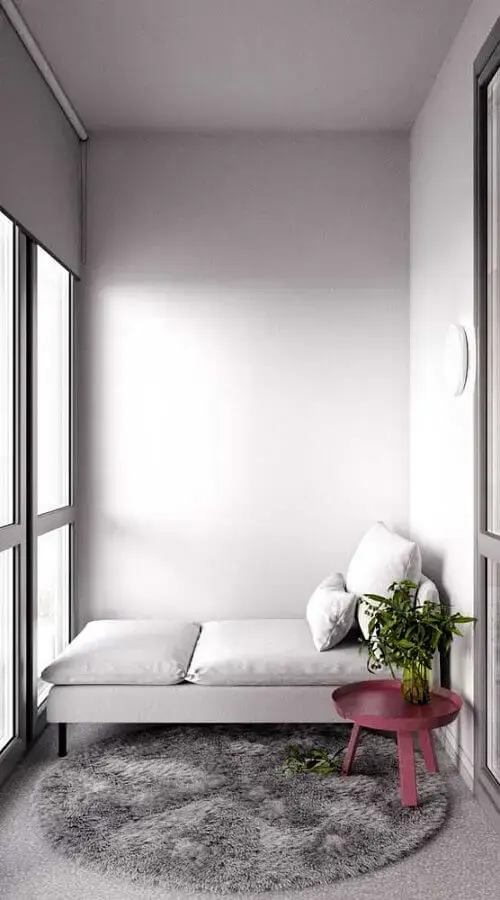 decoração minimalista com mesa lateral cor marsala Foto Pinterest