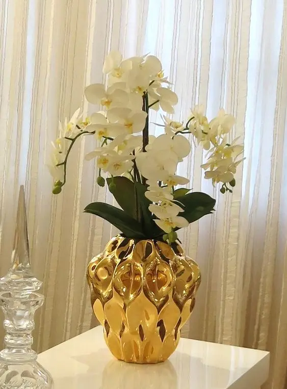 flores artificiais para decoração - arranjo artificial com flores brancas 