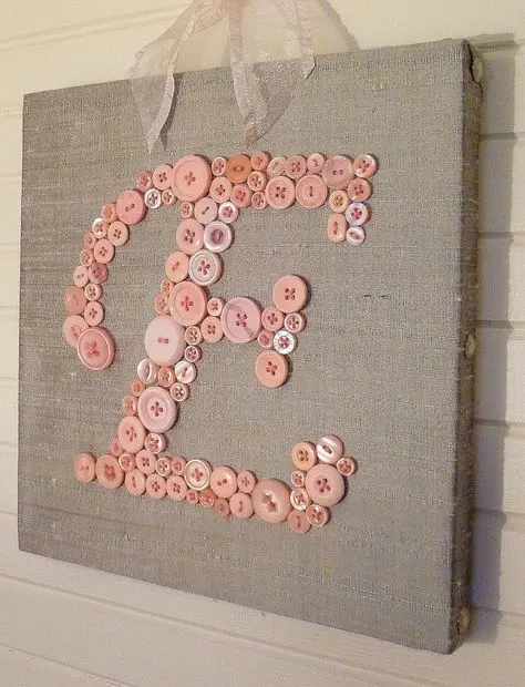 moldes de letras com botões