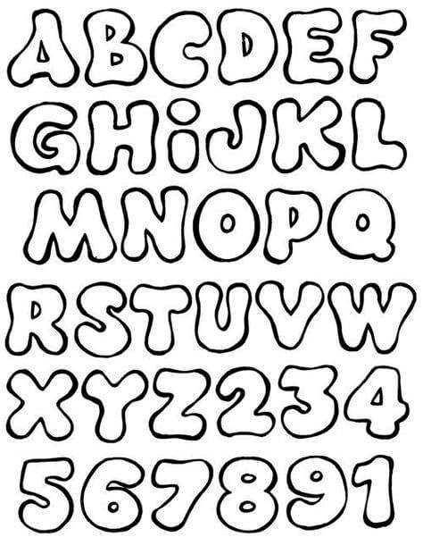 Moldes de letras e números para imprimir