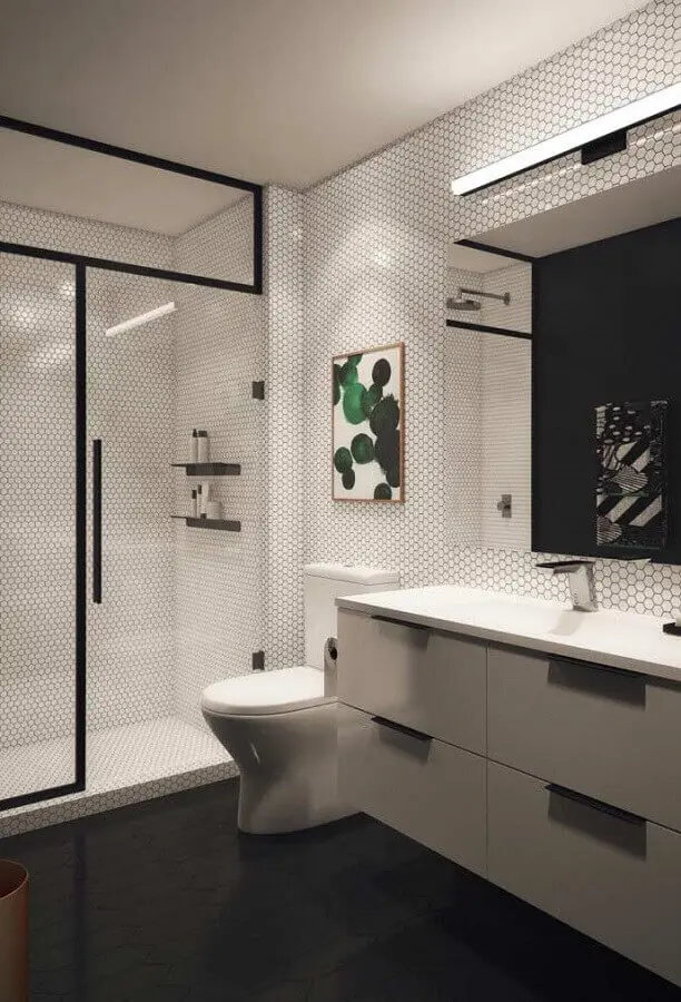 quadros para decoração de banheiro moderno Foto Adina Porter