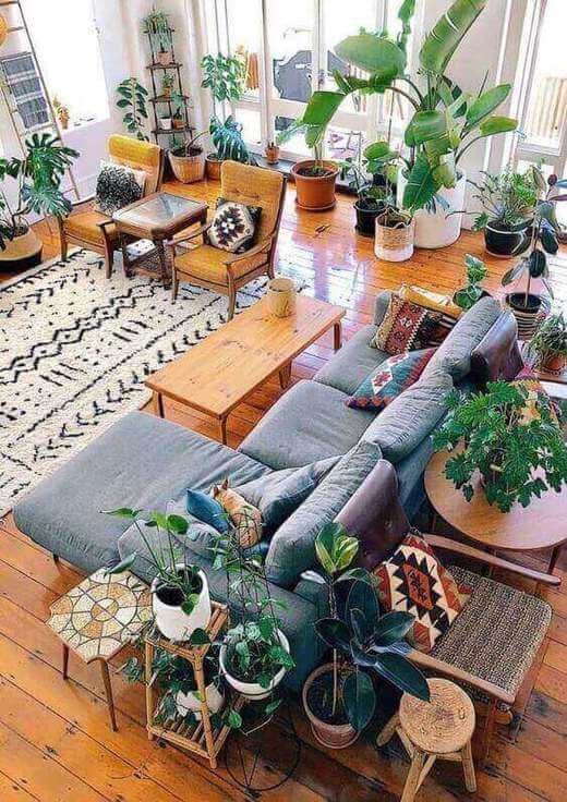sinteco - sala de estar com piso em madeira com sinteco 