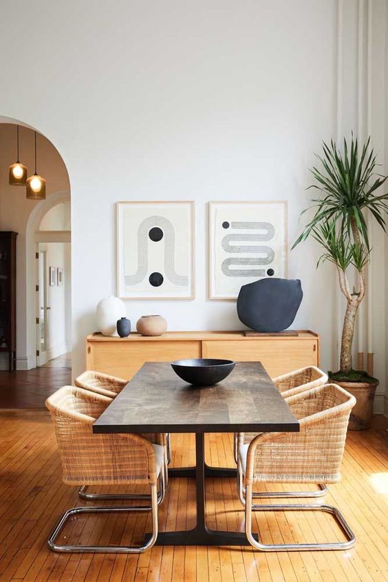 sinteco - sala de jantar com piso de madeira 