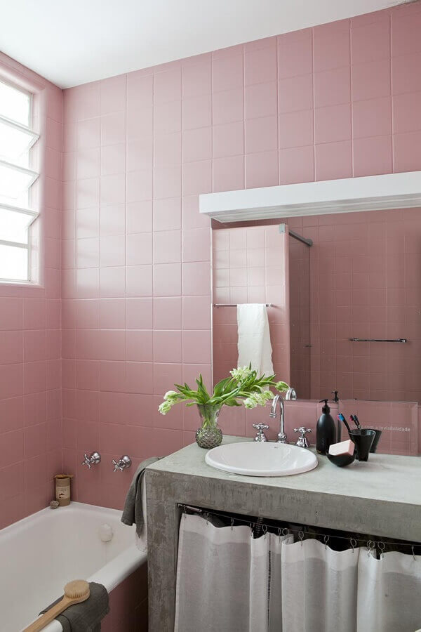 Tinta para azulejo de cozinha cor de rosa