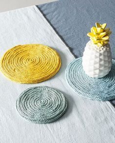 tricotin - descanso de prato de tricotin 