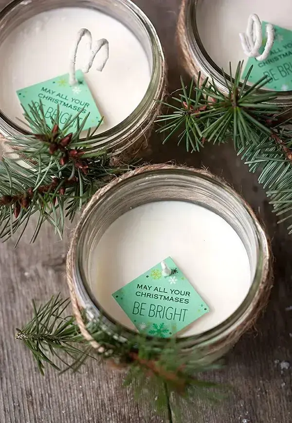The candle becomes a great Christmas souvenir