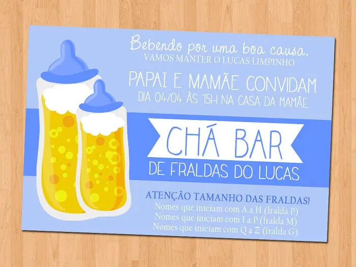 Convite para Chá Bar de Bebê