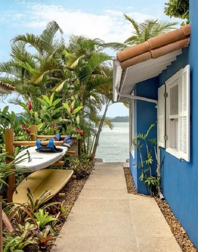 Cores de casas de praia: o azul esta presente em muitos projetos praianos