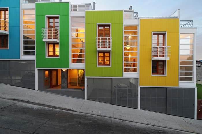 Cores de casas: combinação de cores charmosa