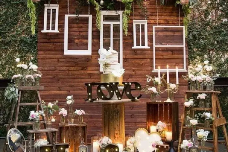 Decoração para mini wedding rústico Foto Pinterest