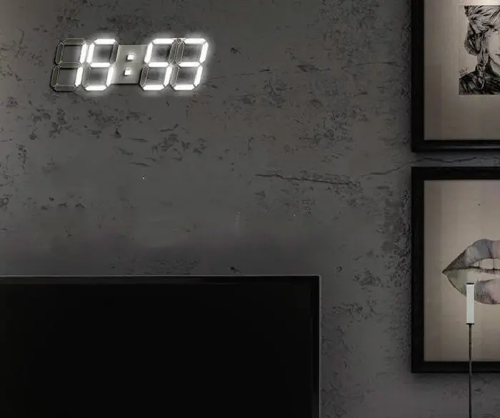 Relógio de parede digital é perfeito para ambientes com estilo industrial