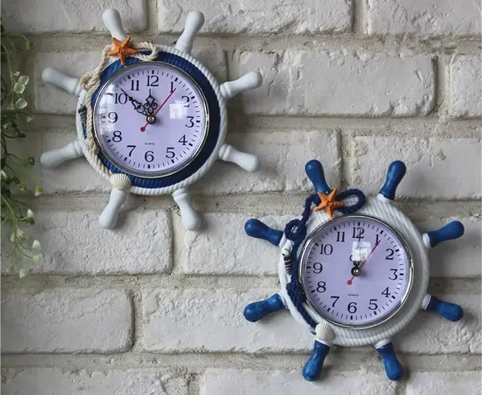 Conjunto de relógios de parede com design de marinheiro
