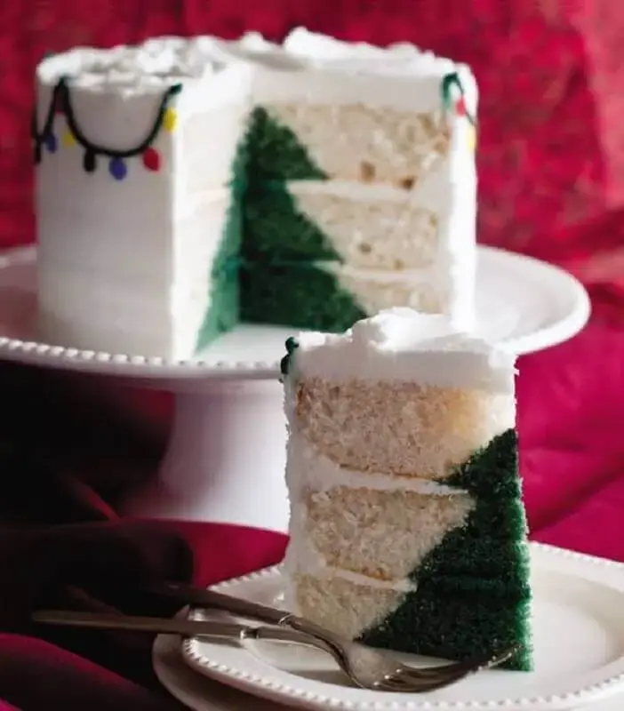 bolo de natal decorado por dentro com árvore de natal Foto Cake Decorating Tutorials
