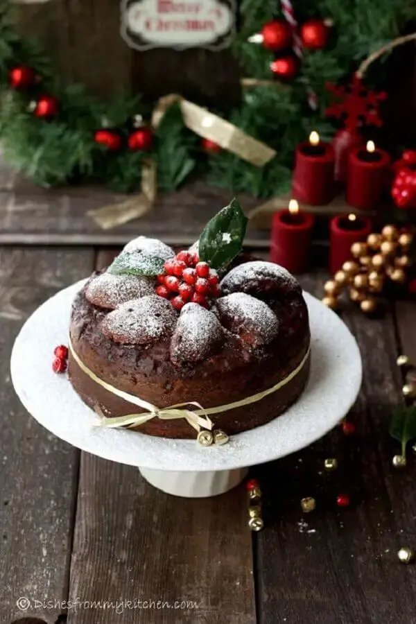 bolo de natal simples e rústico Foto We Heart It