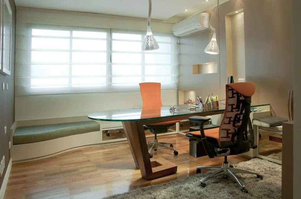 cadeira para escrivaninha - home office com duas cadeiras profissionais 