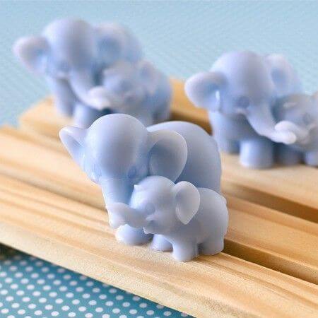 Como fazer sabonete artesanal para chá de bebê com elefantes