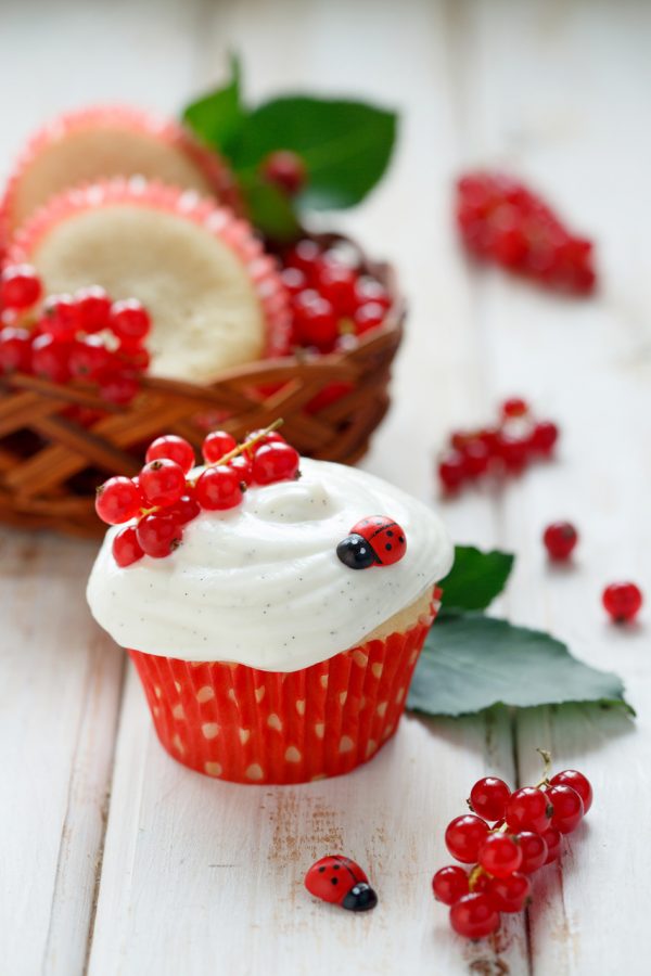 Cupcake para decoração de festa ladybug