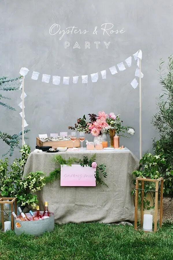decoração de mini wedding rústico ao ar livre Foto Pinterest
