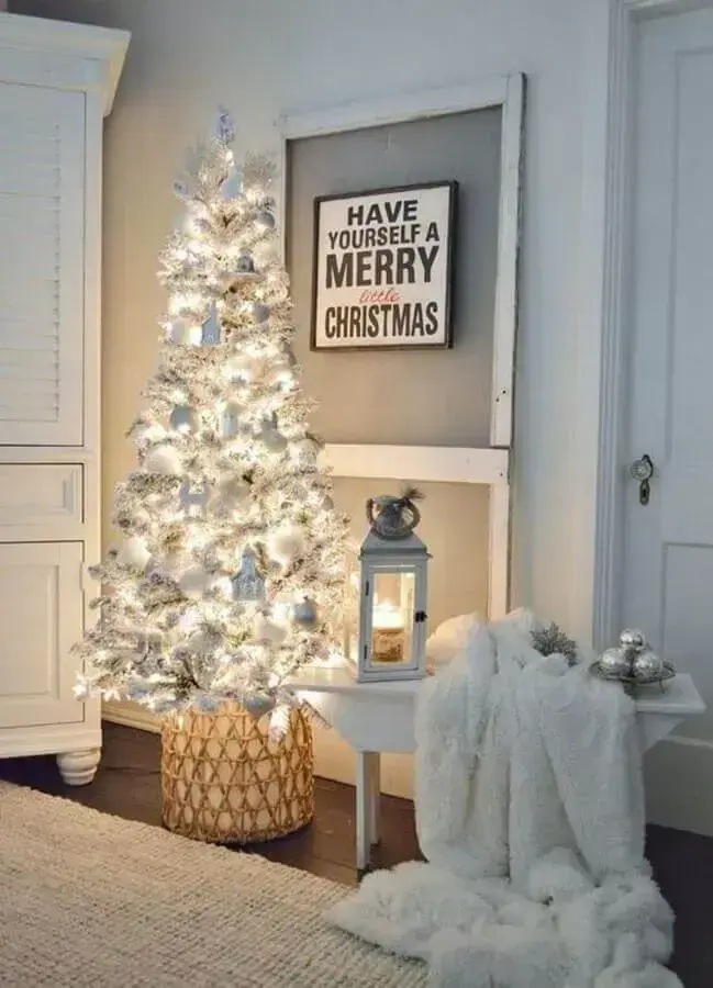 luzes de Natal para árvore branca Foto Archidea