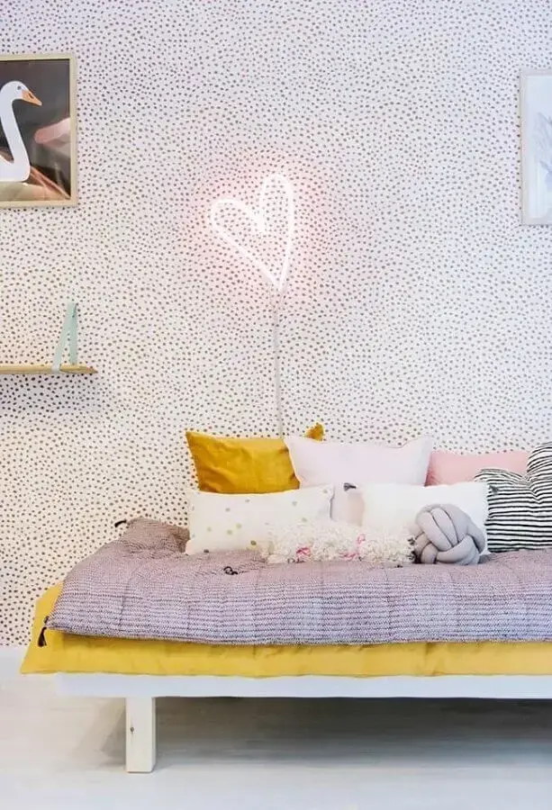 papel de parede para quarto infantil com decoração neutra Foto La Bici Azul