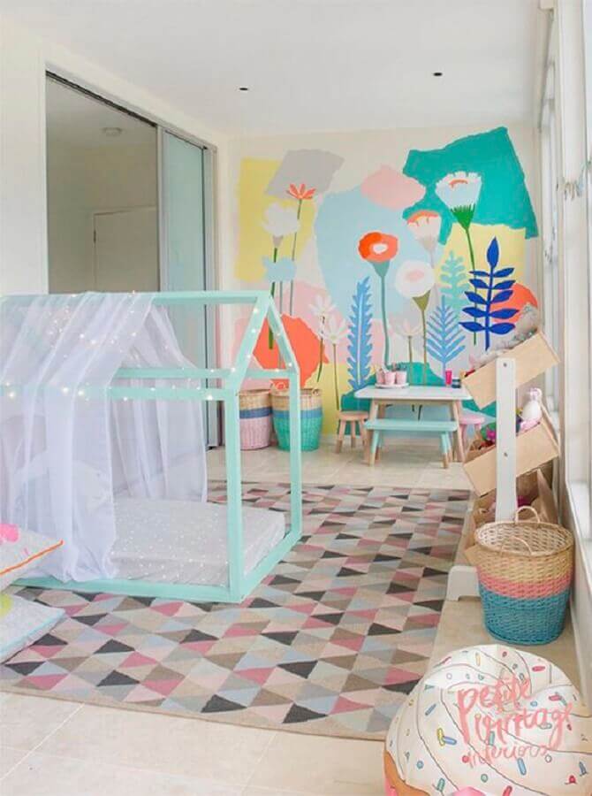 papel de parede para quarto infantil montessoriano Foto Ora Bolas Design